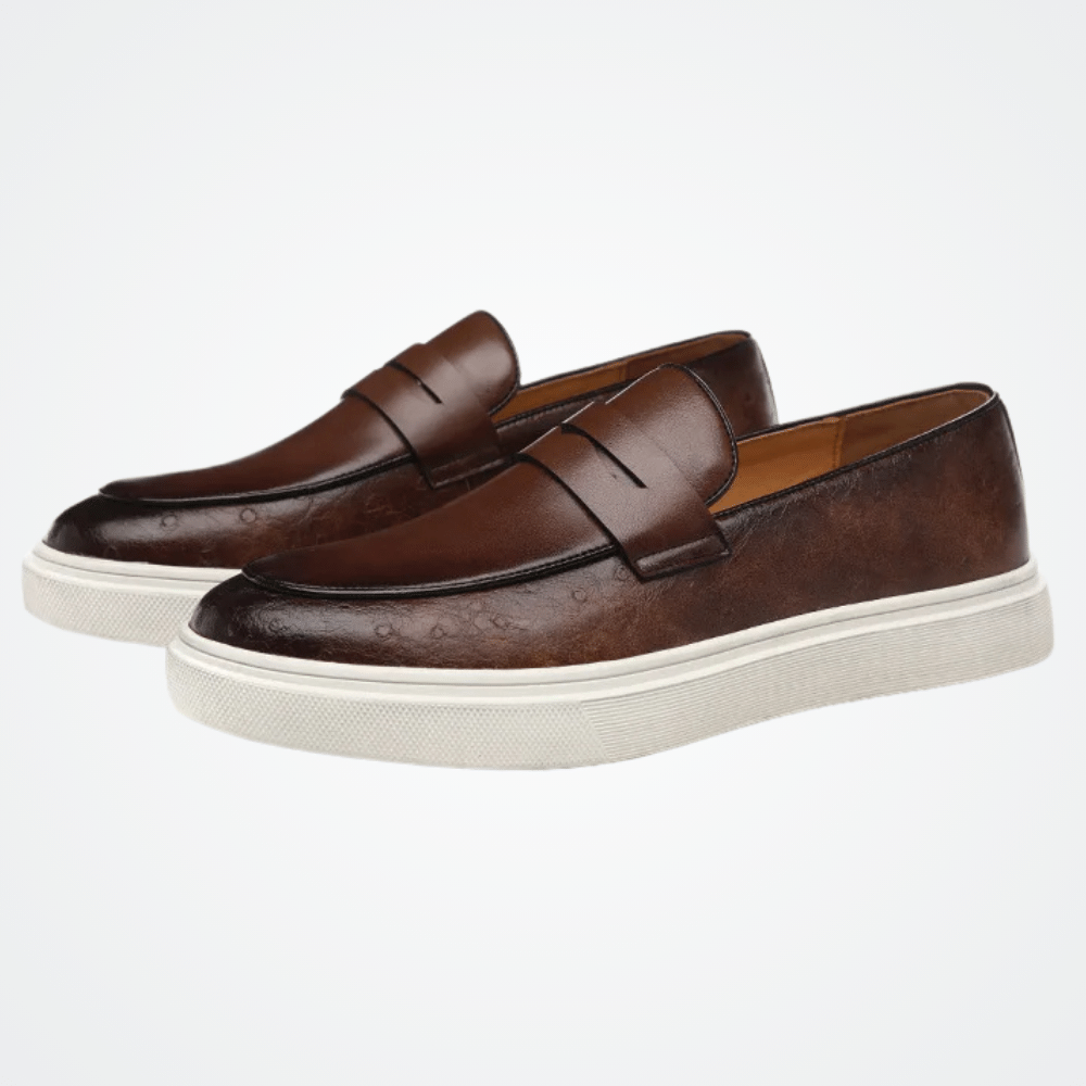 Skórzane Mokasyny Slip-On dla Mężczyzn od Renlor