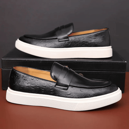Skórzane Mokasyny Slip-On dla Mężczyzn od Renlor